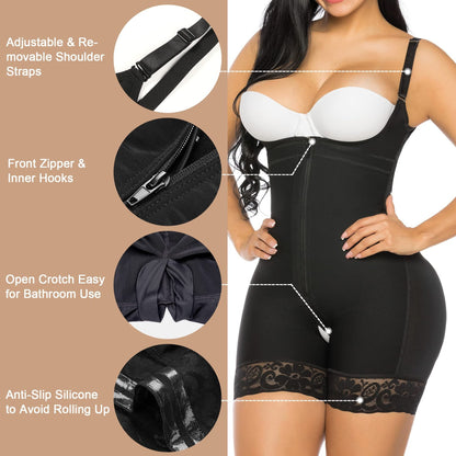 Full Body Shaping and Body Shaping Bodysuits with Suspenders- Hip Lifting Controls Underwear Tight Corsets and Shapewear