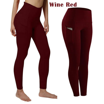 High Waist Elastic Workout Leggings Tummy Control