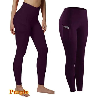 High Waist Elastic Workout Leggings Tummy Control