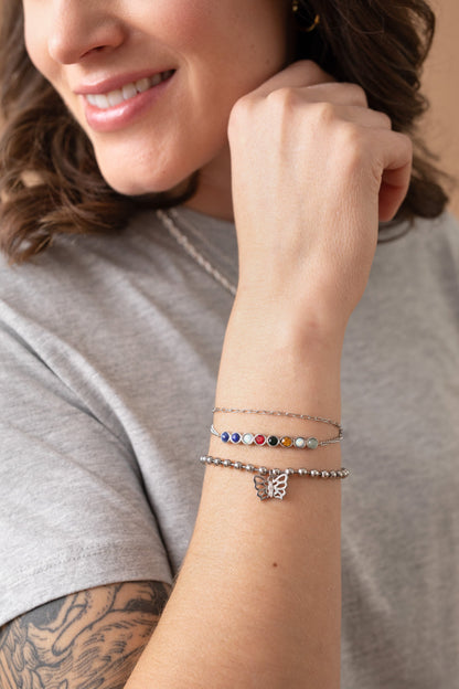 Butterfly Ball Chain Bracelet