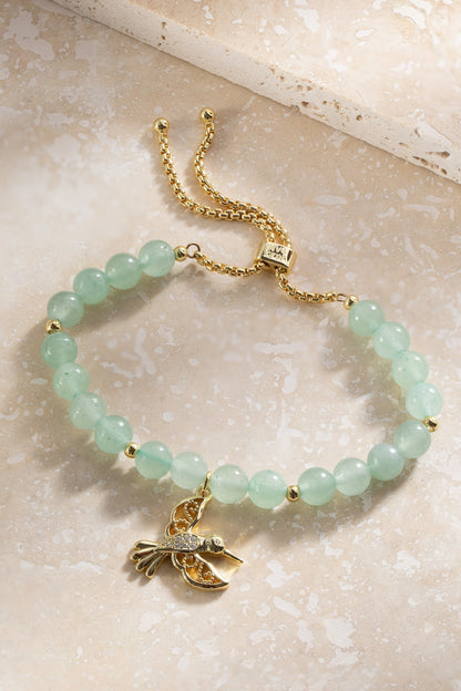Hummingbird Gemstone Bolo Bracelet