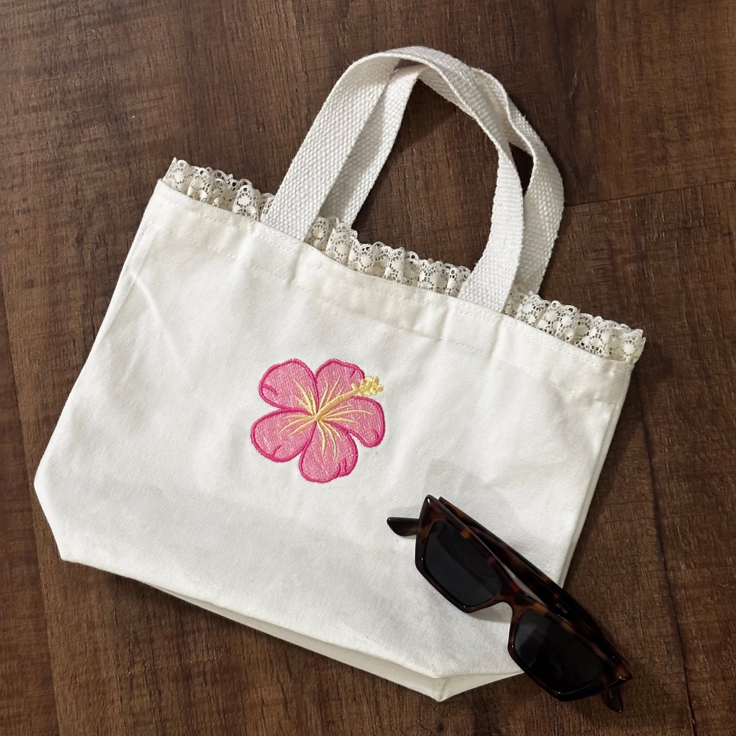 Hibiscus Mini Tote Bag