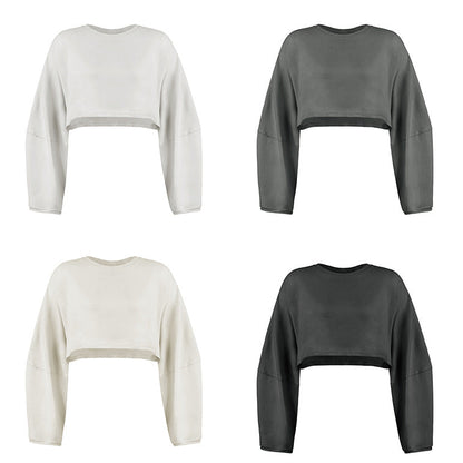 Active Comfort Long Sleeved Sweatshirt Crop Top