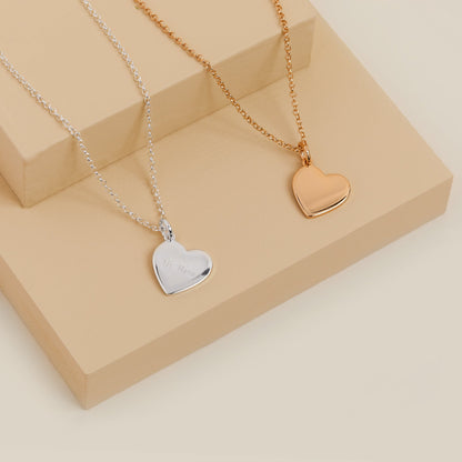 Heart Charm Necklace, 21''