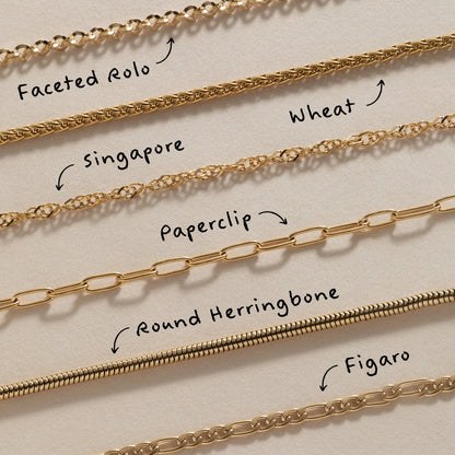 Singapore Chain Charm & Layering Necklace