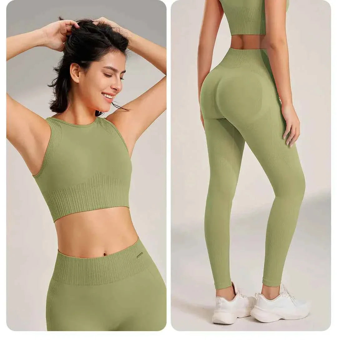 Women's High Waisted Leggings and Top