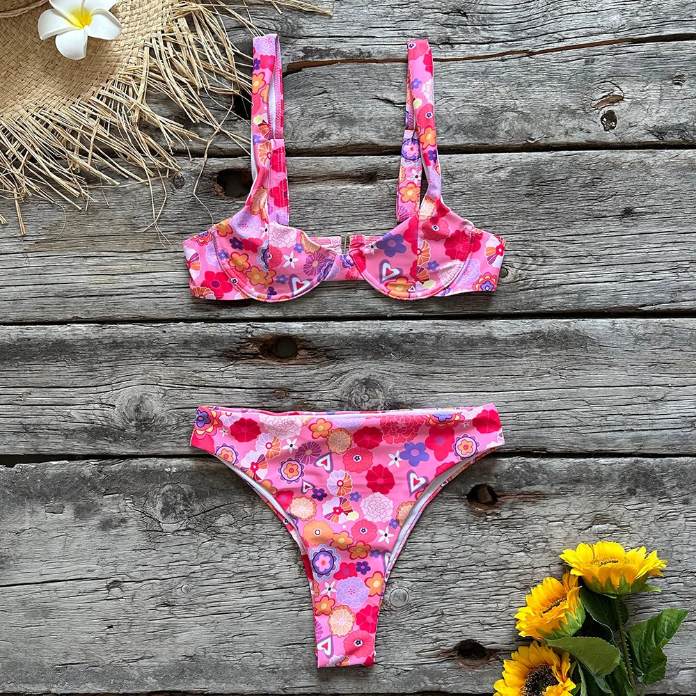 Floral Funky Two-Piece Swimsuit