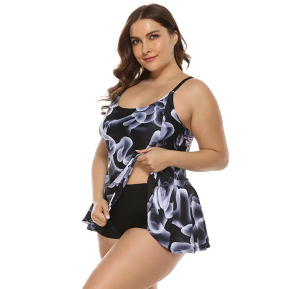 Women's Plus Size Digital Print Bikini Swimsuit