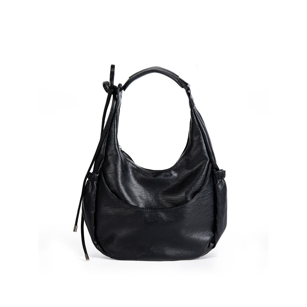 Large Capacity Black Handheld Underarm Bag Women, Versatile Shoulder Hobo Bag