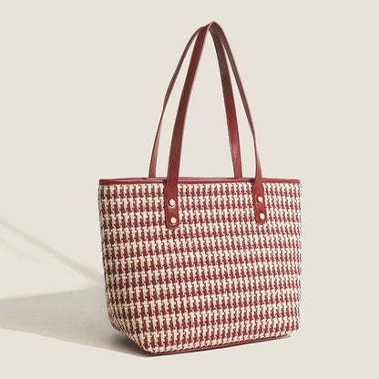 Tote bag women's large capacity tote purse, simple shoulder hobo bag red