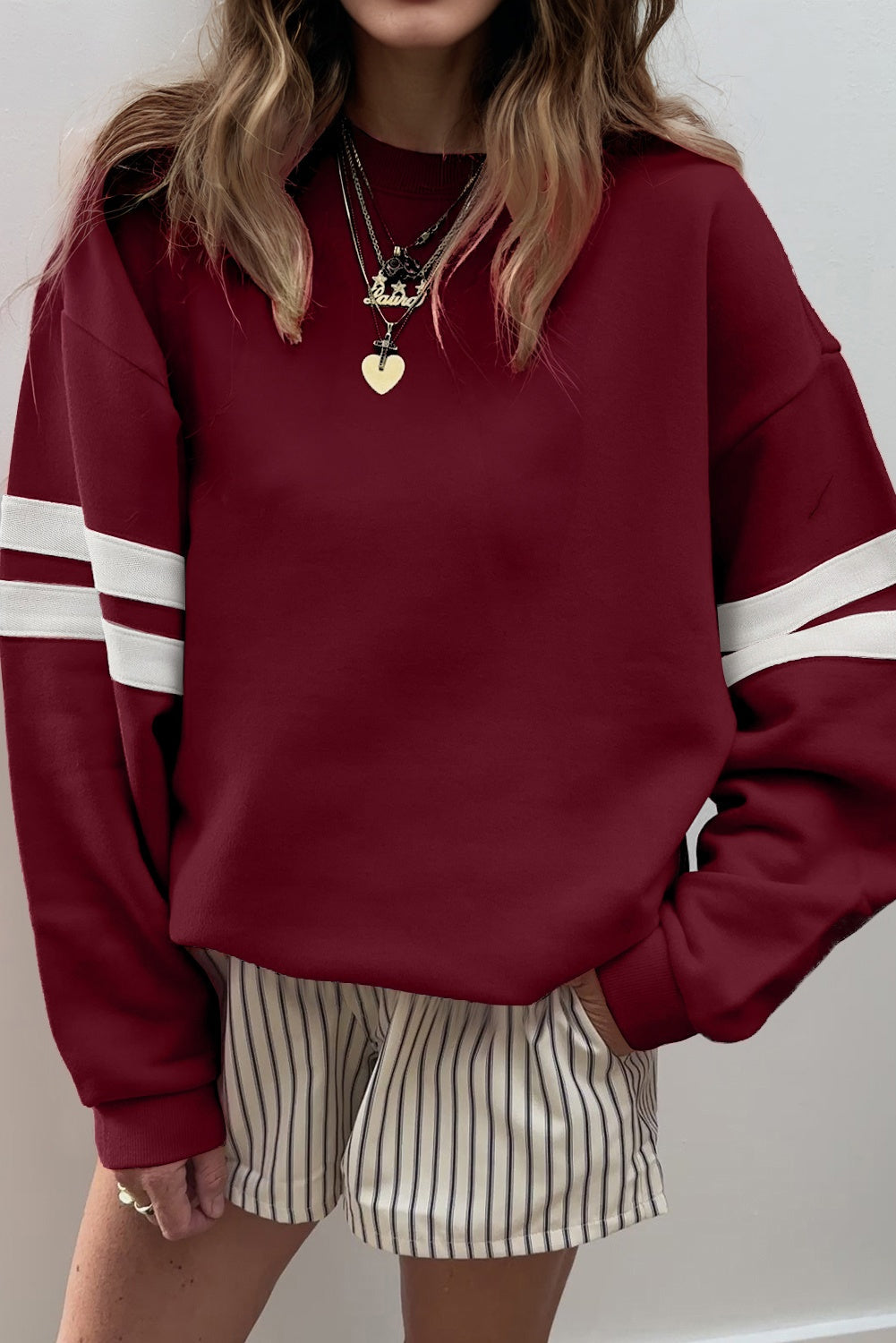 Taylor Striped Oversized Sweatshirt